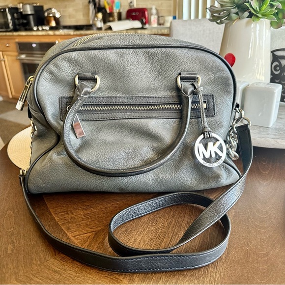 Michael Kors Bags Michael Kors Crossbody Bowling Bag Black Grey Bag